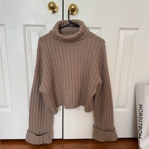 PrettyLittleThing Women's Taupe Turtleneck Sweater